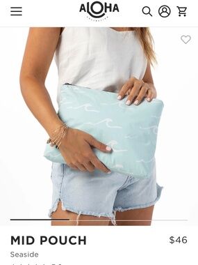 NWT Aloha Collection Mid Pouch Seaside